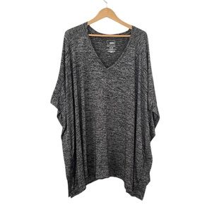 SONOMA Plus Size Soft Touch Poncho Very Oversized 2X-3X-4X-5X Gray Black Boho